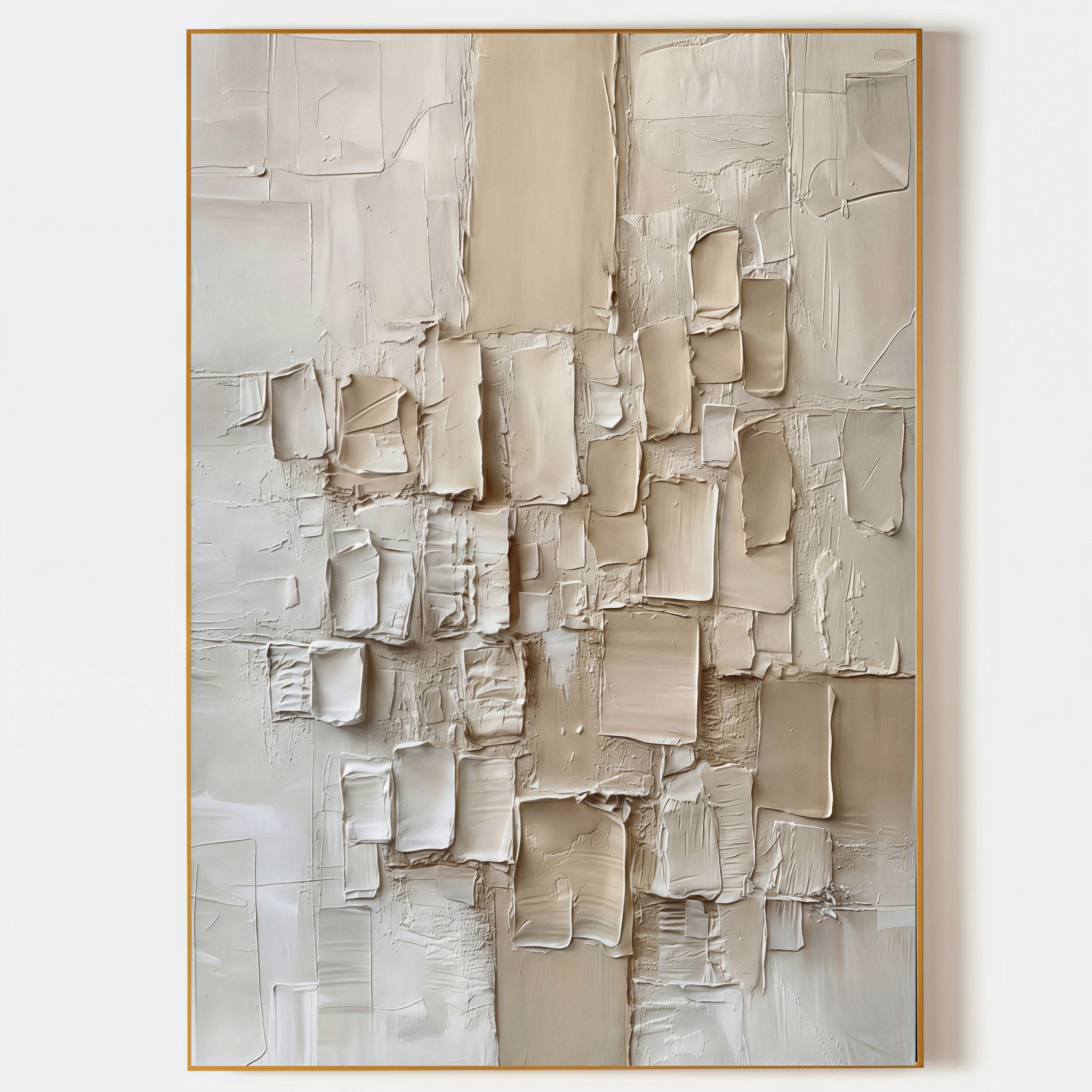 Beige Abstract Textured Wall Art GS0073 - Viral Wall Art